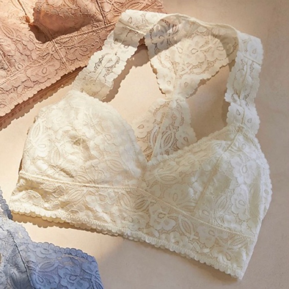 Free People Cream Lace Bralette
